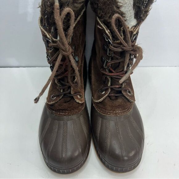 Sorel Kaufman Brown Leather Winter Snow Boots with Removable Liners - Picture 6 of 10